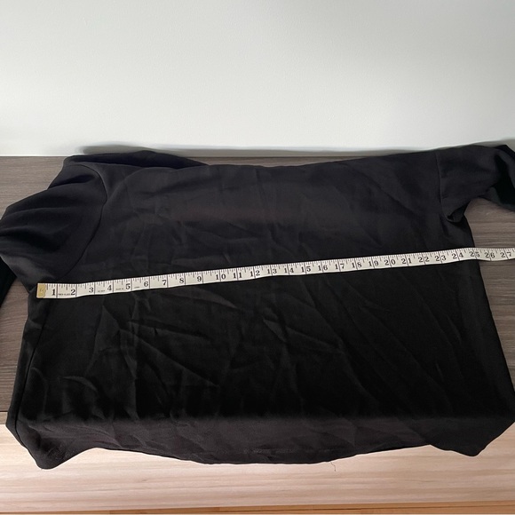 Zara Asymmetrical Flowy Long Sleeve Black Blouse - Picture 10 of 10